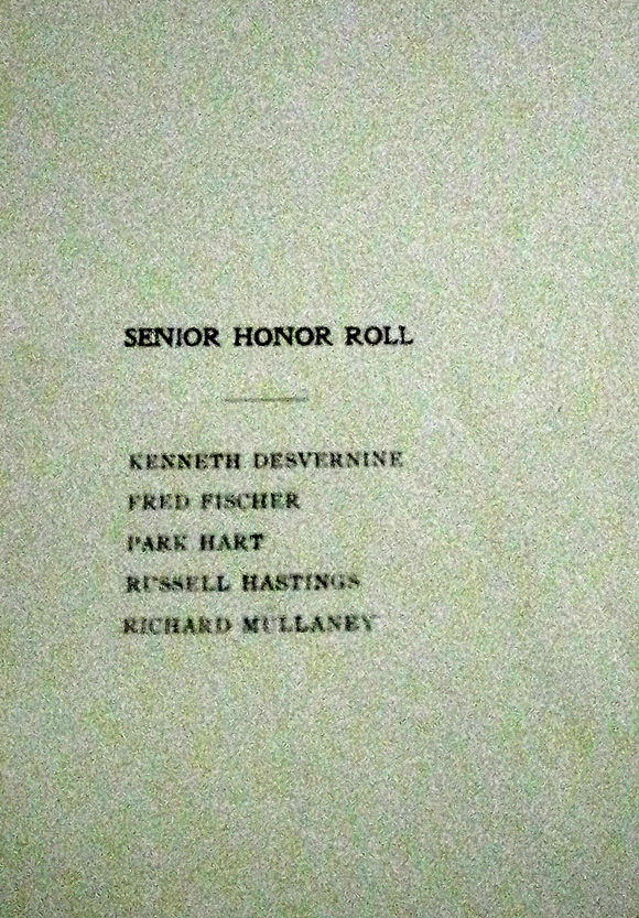 Senior Honor Roll List 